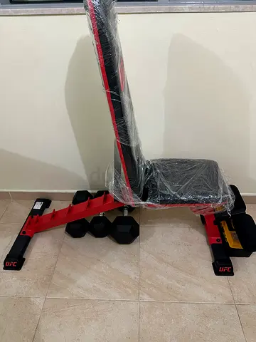 UFC Multi-Function Weight Bench with Dumbbells-Rush take all 500 pick up at my place