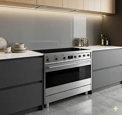 Smeg latest model induction cooking range 5 hobs oven dual fan stove 90x60