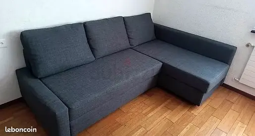 L-Shaped Gray Sofa for Sale