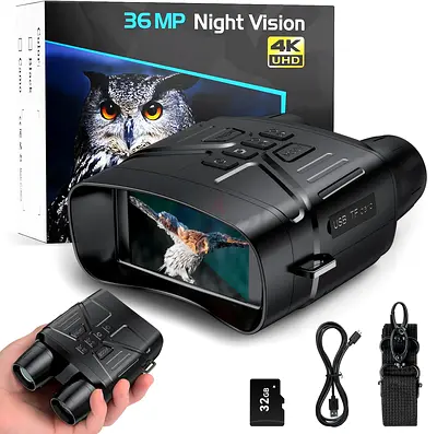 Night Vision Goggles - 4K Night Vision Binoculars for Adults, 3 Large Screen Binoculars ( Fix Price)