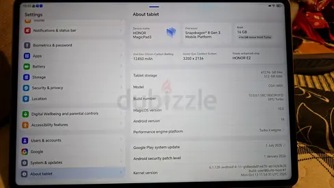 HONOR MagicPad 3 13.3 inch screen