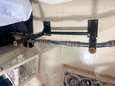 wall-mounted pull-up bar.