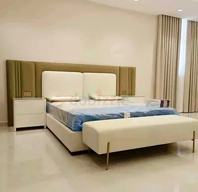 Elegant Bed and Nightstand Set
