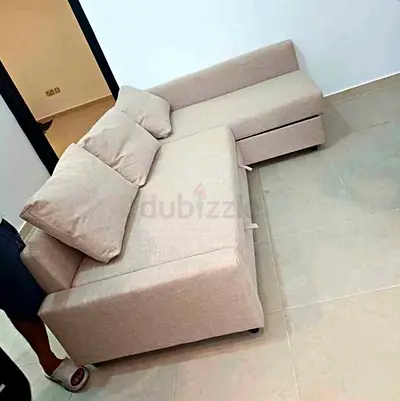 Ikea L Shape Sofa cum bed with big storage in L