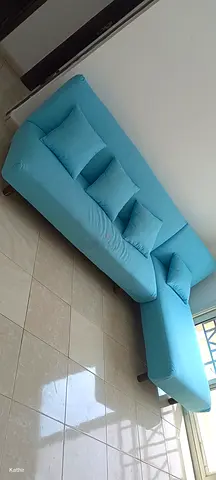 Sofa set 2, L type convertible to bed type.