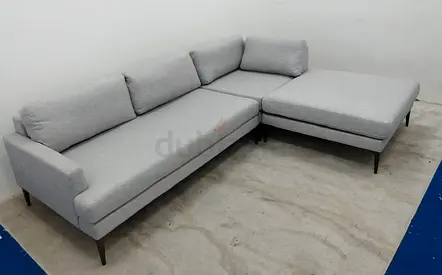 West elm Andes cutton fabric lshape sofa