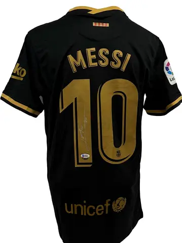 Lionel Messi Jersey Hand Signed BAS