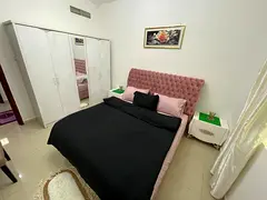 Brand-new 1-bedroom furnished apartment in Al Taawun, with balcony, open view, central AC, prime loc