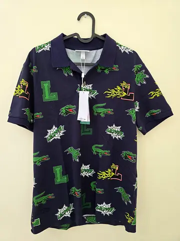 Lacoste Men’s Holiday Regular Fit Crocodile Print Polo