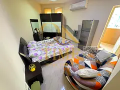 Studio, first tenant, fully furnished, balcony, central AC, separate kitchen, prime location on Ajma