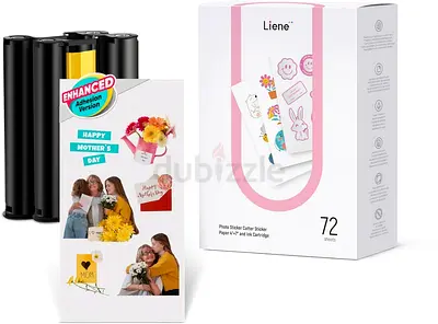 3120 - Liene Sticker Paper  Cartridge (Enhanced Adhesion Version) - 2 Ink Cartridge Refills  72 Sh
