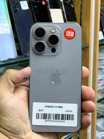 iPhone 15 Pro 128GB Dual E-sim – Natural Titanium | Premium Condition | Like New 🔥