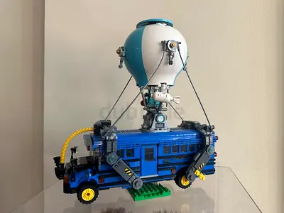 LEGO Fortnite Battle Bus Toy - Video Game Vehicle Model Kit WITHOUT MINIFIGURES