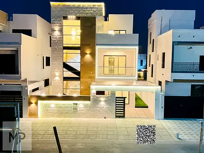 فيلا للبيع - طابقين وتراس على السطح - مع ساحة كبيرة وسعر قابل للتفاوض. يقع بالقرب من شارع الشيخ محمد بن زايد.