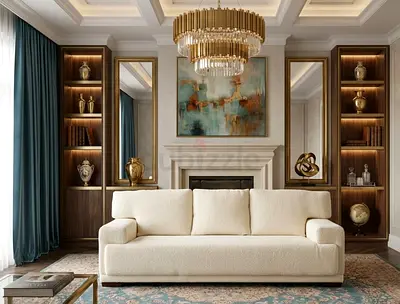 Premium Three-Seater Sofa – Cream • Premium stylish design • High-density foam cushions • Solid woo