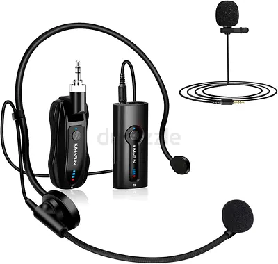 KIMAFUN Wireless Lavalier Microphone System, Wireless 2.4GHz