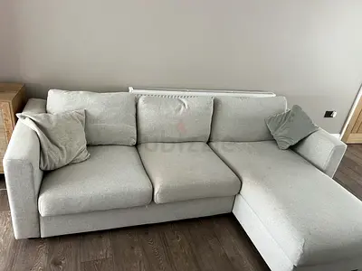 Ikea vimle L shape sofa bed with mattress under storage