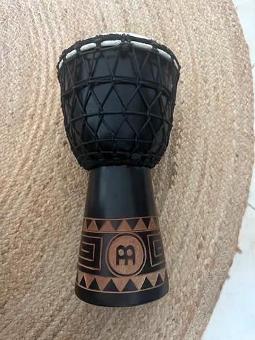 Meinl Percussion HDJ1-S 8 inch Headliner Series Congo Rope Tuned Wood Djembe - Dark Brown With Case