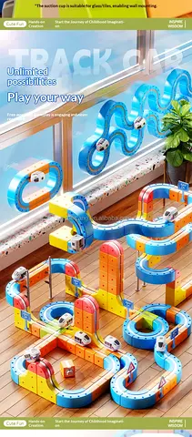 Magnetic Marble-Run Track  Block Building Set — Brand New