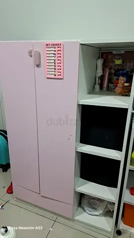 Ikea Pink Storage Cabinet for Chores and Organization