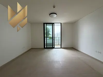 One bedroom and living room, first occupancy in Aljada - Misk 4 building with a large balcony