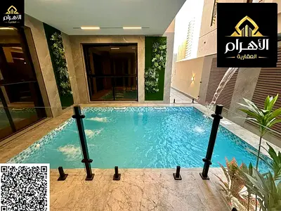 فيلا بمنطقة العامرة 7 غرف مع مسبح وروف شامل كهرباء وماء ومكيفات تشطيب سوبر ديلوكس تمويل بنكى تملك حر لجميع الجنسيات