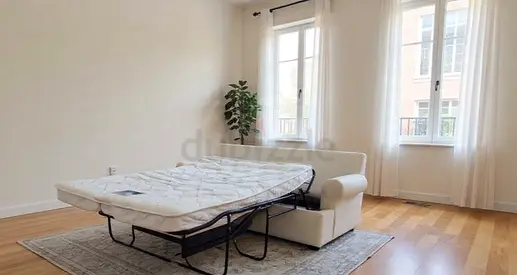 Crate and Barrel two seater sofa bed with mattress