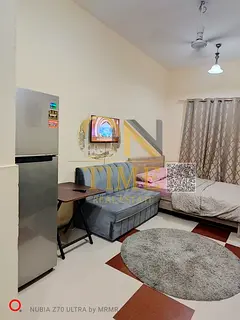 Great opportunity studio, fully equipped kitchen, prime location near Ajman Corniche, close to essen