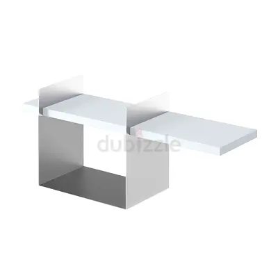 SHELF WITH METAL WHITE  BLACK