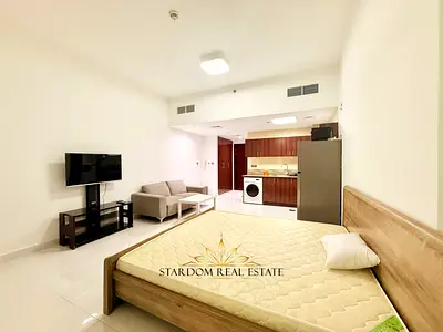 شقة استوديو | 5500 درهم إماراتي شهريًا | إطلالة على الحديقة