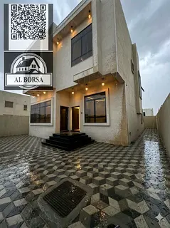 Villa for rent in Al Zahia, Ajman. 5 master bedrooms, living room, majlis, maid's room, and spac