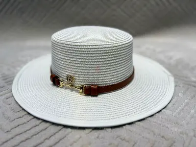 Gucci White Wide Brim Hat