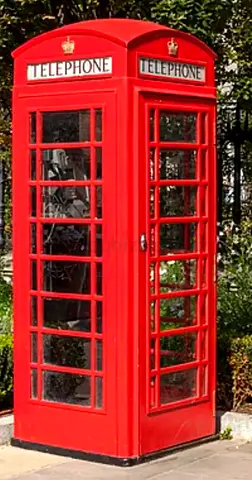 Authentic Red British Telephone Box K6 (From year 1935-1950)