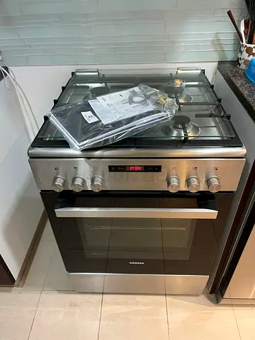 Siemens 4 Burner Top Gas  Electric Cooker HX8P3AE50M Silver 60cm Free Delivery+warranty