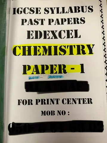 IGCSE Pearson Edexcel Chemistry Past Papers