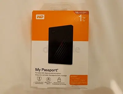 WD WESTERN DIGITAL 1TB MY PASSPORT EXTERNAL DRIVE – BRAND NEW!