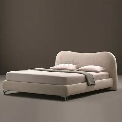 Modern Upholstered Bed with Soft Headboard