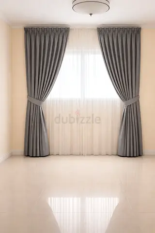 Brand New Grey/Silver Blackout Curtains with Sheer