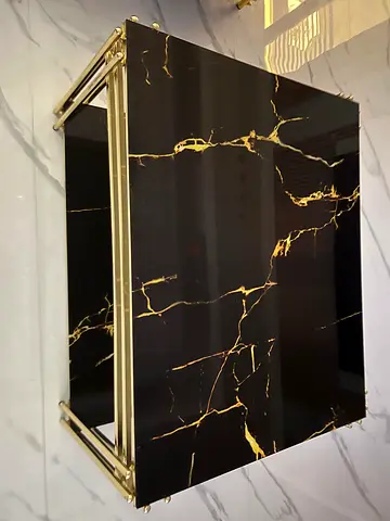 Elegant Black and Gold Coffee Table x2 and Side Table x8