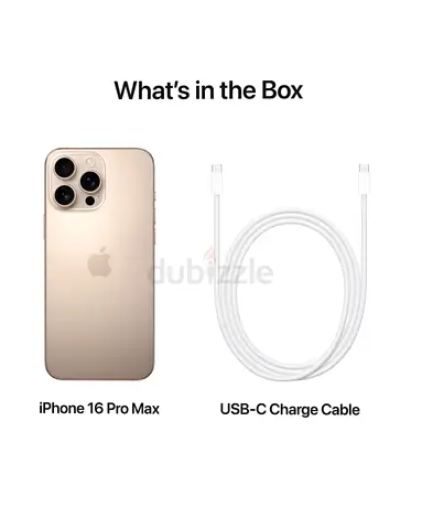Apple iPhone 16 Pro Max with USB-C Charge Cable