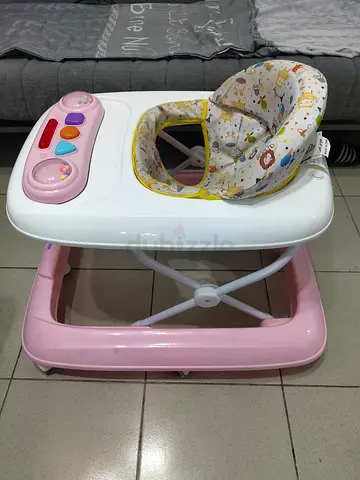 My baby walker with musical activity tray - pink, good condition