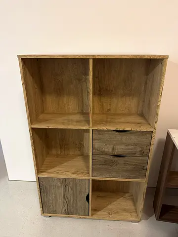 Stylish Multi-Compartment Shelving Unit