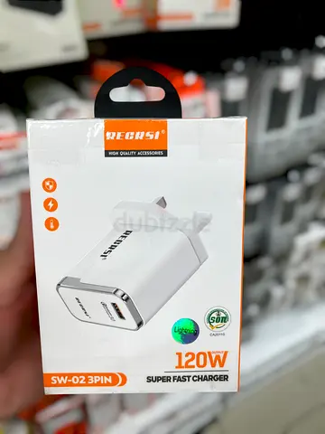 Rapid 120W Super Fast Charger with 3-Pin Plug | New Box Packed