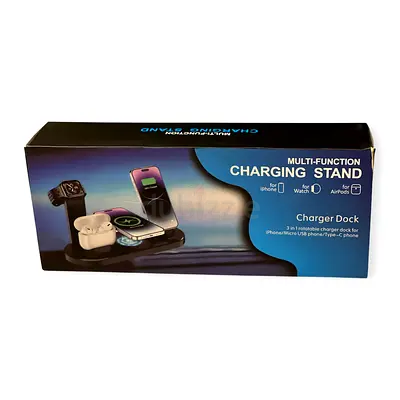 Multi-Function Charging Stand for iPhone, Apple Watch, and AirPods