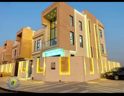Modern villa with 5BR, with pool and roof, including water, electricity, AC and reg fees, ALBahia,super deluxe finishing, freehold, bank financing