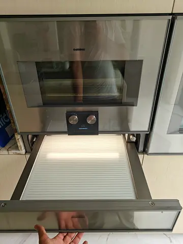 Gaggenau built in steamer oven with warming drawer