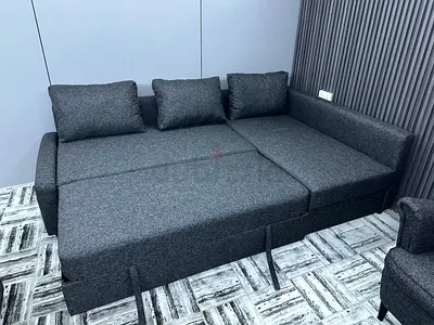 L-Shape Sofa with Storage • Comfortable seating for family • Large hidden storage box • High-density