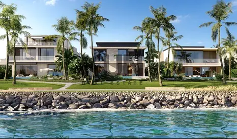 فلل الخليج من 4 غرف نوم | إطلالة على الشاطئ والمسبح | فيلا مفروشة بحديقة