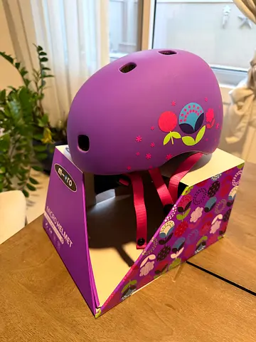 Micro Floral Purple Helmet for kids