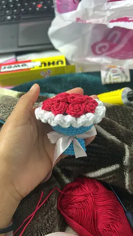 My handmade crochet mini flower bouquet - pretend-play accessory